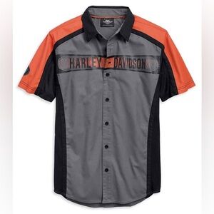 Harley-Davidson® Men's Performance Colorblocked Button Front Shirt